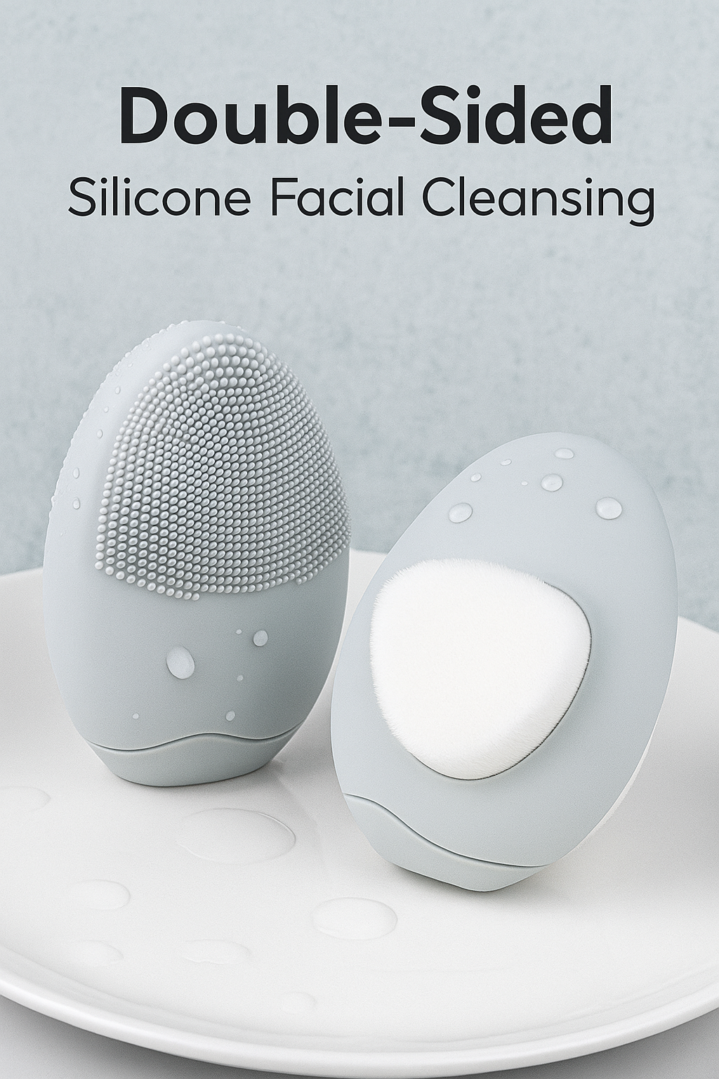 Double-Sided Soft Silicone Facial Cleansing Brush